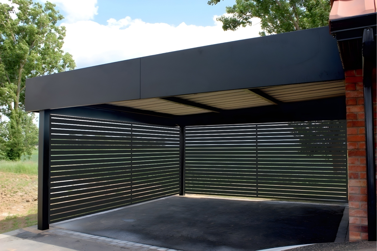 Хай-тек автонавес из поликарбоната для машин Полузакрытый навес с крышей из поликарбоната